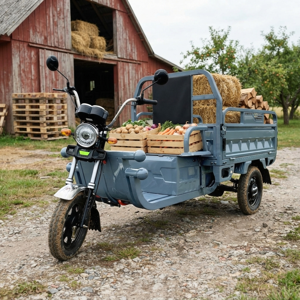 Elektrická tříkolka Leramotors tuk tuk cargo G1+ 1000W 60V - šedivá